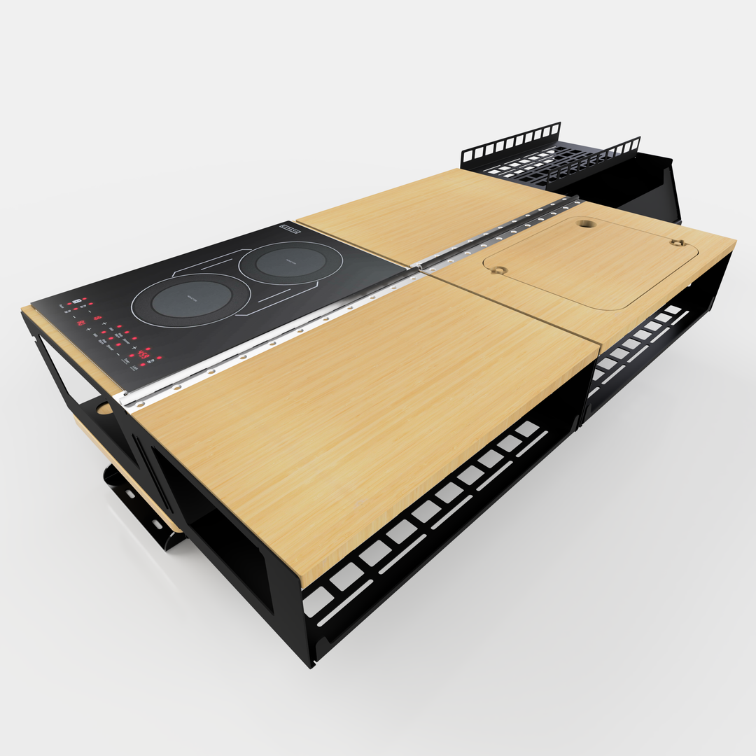 Rivian R1T - Gen 3 Overland Camp Kitchen with Gear Sled