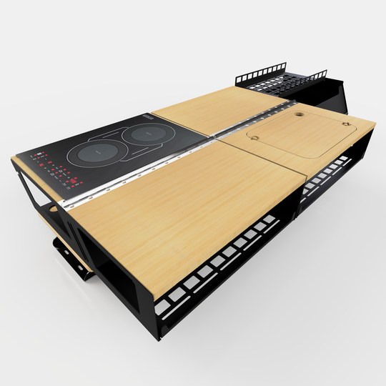Rivian R1T - Gen 3 Overland Camp Kitchen with Gear Sled