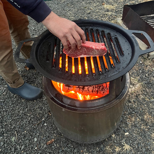 Bonfire Cast Iron Grill Top + Hub