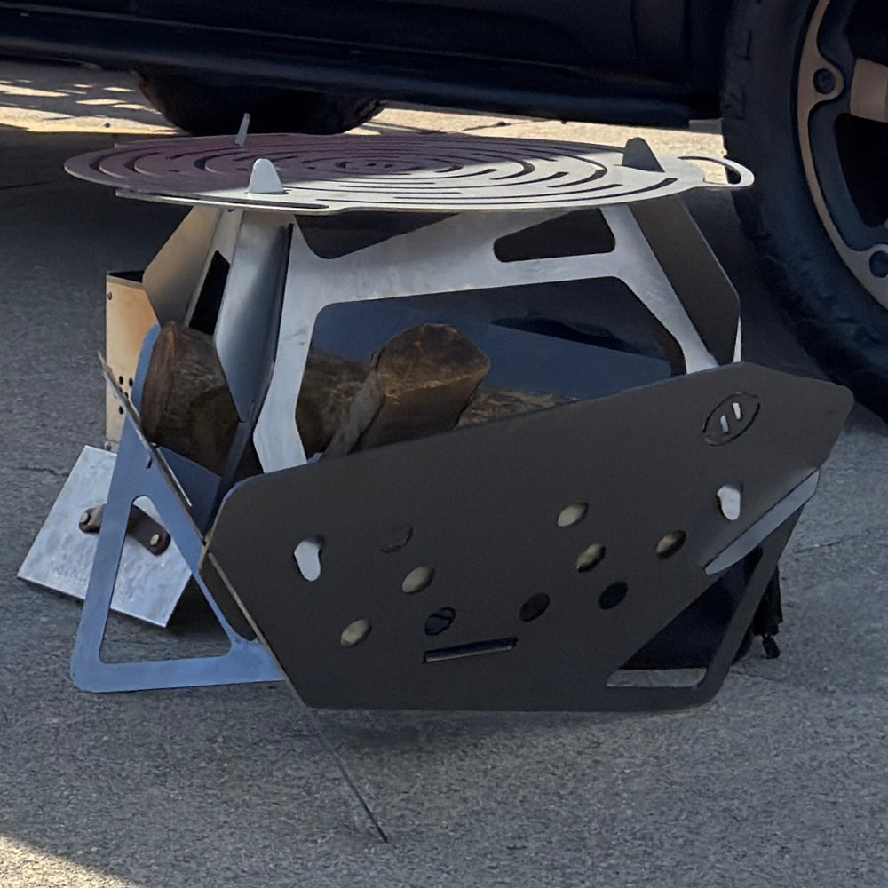 The Trillium Flat Pack Fire Pit & Grill