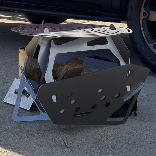 The Trillium Flat Pack Fire Pit & Grill