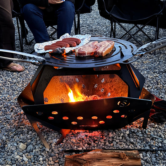 The Trillium Flat Pack Fire Pit & Grill